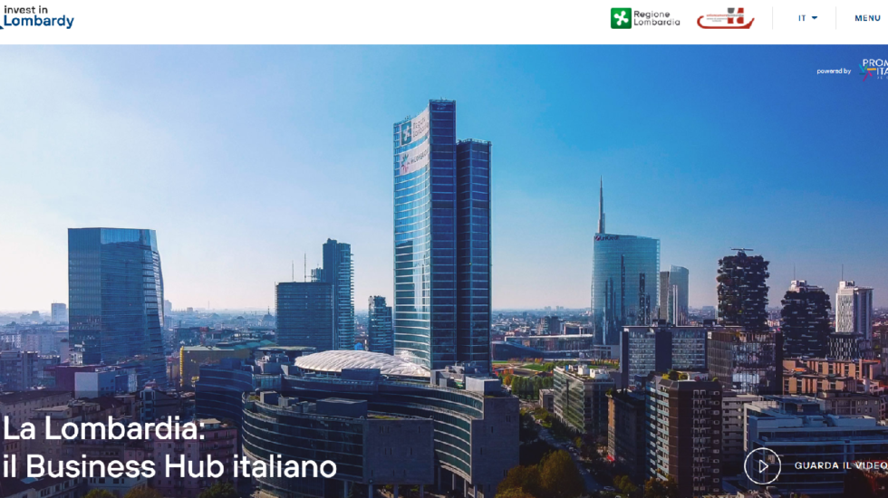 The new Invest in Lombardy website