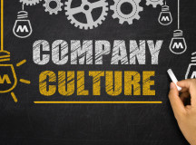 Company Culture concept on blackboard