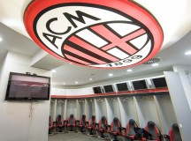 GIUSEPPE MEAZZA STADIUM, MILAN, ITALY - 2016/05/23: Dressing room of AC Milan at Giuseppe Meazza Stadium. This dressing room will be used by Atletico Madrid during the 2016 Champions League Final. (Photo by Nicolò Campo/Pacific Press/LightRocket via Getty Images)