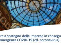 COVID19 – Misure e facilitazioni a sostegno delle imprese